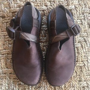 Chaco Brown Leather Clogs
